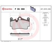 Kit pastiglie freno, Freno a disco Assale posteriore per AUDI PORSCHE CAYENNE Q7