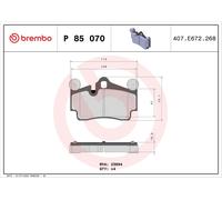 Kit pastiglie freno, Freno a disco Assale posteriore per AUDI PORSCHE VW CAYENNE