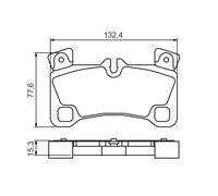 Kit pastiglie freno, Freno a disco Assale posteriore per AUDI PORSCHE VW CAYENNE
