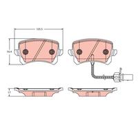 Kit pastiglie freno, Freno a disco Assale posteriore per AUDI Q3
