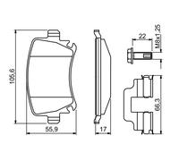 Kit pastiglie freno, Freno a disco Assale posteriore per AUDI SEAT SKODA VW A3 E