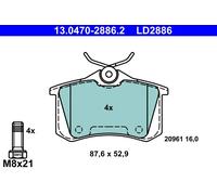 Kit pastiglie freno, Freno a disco Assale posteriore per AUDI SEAT SKODA VW A4 A