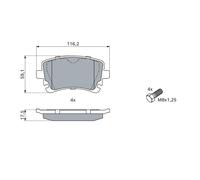 Kit pastiglie freno, Freno a disco Assale posteriore per BENTLEY CONTINENTAL CON