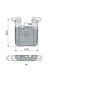 Kit pastiglie freno, Freno a disco Assale posteriore per BMW 1 2 3 4