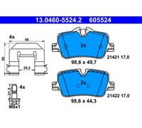 Kit pastiglie freno, Freno a disco Assale posteriore per BMW 2 3 4