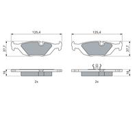 Kit pastiglie freno, Freno a disco Assale posteriore per BMW 3 5 6 7