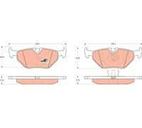 Kit pastiglie freno, Freno a disco Assale posteriore per BMW 3 5 7 Z1 Z3