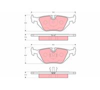 Kit pastiglie freno, Freno a disco Assale posteriore per BMW 3 Z3