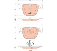 Kit pastiglie freno, Freno a disco Assale posteriore per BMW 5 7