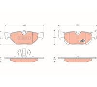 Kit pastiglie freno, Freno a disco Assale posteriore per BMW BMW (BRILLIANCE) 1