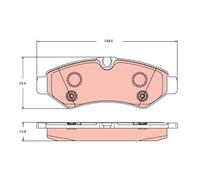 Kit pastiglie freno, Freno a disco Assale posteriore per BMW MERCEDES-BENZ 2 SPR
