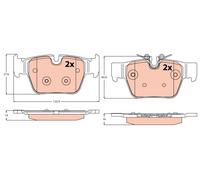 Kit pastiglie freno, Freno a disco Assale posteriore per BMW MINI 1 2 MINI CLUBM