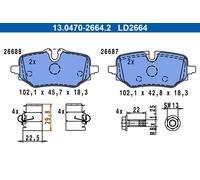 Kit pastiglie freno, Freno a disco Assale posteriore per BMW MINI 2 MINI COOPER