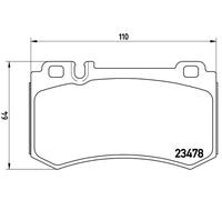 Kit pastiglie freno, Freno a disco Assale posteriore per BRABUS MERCEDES-BENZ 60