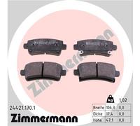 Kit pastiglie freno, Freno a disco Assale posteriore per BUICK (SGM) CADILLAC (S