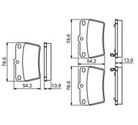 Kit pastiglie freno, Freno a disco Assale posteriore per CHERY SPERANZA TOYOTA R