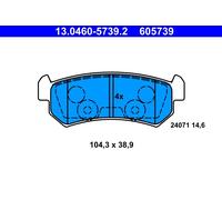 KIT PASTIGLIE FRENO POST ATE CHEVROLET NUBIRA 2.0 D 89KW 05>11 13046057392