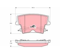 Kit pastiglie freno, Freno a disco Assale posteriore per CHRYSLER CHRYSLER (BBDC