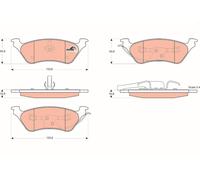 Kit pastiglie freno, Freno a disco Assale posteriore per CHRYSLER CHRYSLER (SOUE