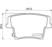 Kit pastiglie freno, Freno a disco Assale posteriore per CHRYSLER DODGE 300C CHA