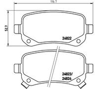 Kit pastiglie freno, Freno a disco Assale posteriore per CHRYSLER DODGE FIAT VW