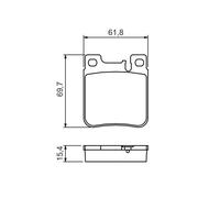 Kit pastiglie freno, Freno a disco Assale posteriore per CHRYSLER MERCEDES-BENZ