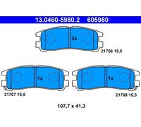 Kit pastiglie freno, Freno a disco Assale posteriore per CHRYSLER MITSUBISHI ECL