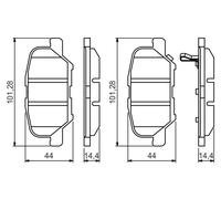 Kit pastiglie freno, Freno a disco Assale posteriore per CITROËN MAZDA MITSUBISH