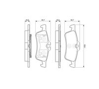 Kit pastiglie freno, Freno a disco Assale posteriore per DAIHATSU TOYOTA CHARADE