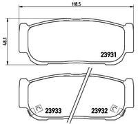 Kit pastiglie freno, Freno a disco Assale posteriore per FENGXING KIA SSANGYONG