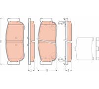 Kit pastiglie freno, Freno a disco Assale posteriore per FENGXING SSANGYONG FUTU