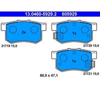 Kit pastiglie freno, Freno a disco Assale posteriore per FIAT HONDA MG ROVER SUZ