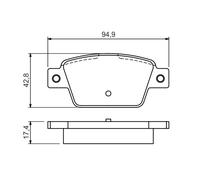 Kit pastiglie freno, Freno a disco Assale posteriore per FIAT LANCIA BRAVO BRAVO