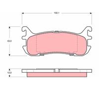 Kit pastiglie freno, Freno a disco Assale posteriore per FORD ASIA & OCEANIA MAZ