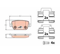 Kit pastiglie freno, Freno a disco Assale posteriore per FORD (CHANGAN) FORD AUS