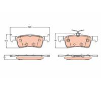 Kit pastiglie freno, Freno a disco Assale posteriore per FORD FIESTA