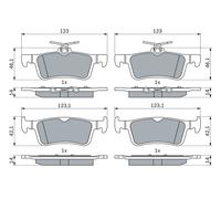 Kit pastiglie freno, Freno a disco Assale posteriore per FORD FIESTA