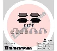 Kit pastiglie freno, Freno a disco Assale posteriore per FORD FOCUS GALAXY KUGA