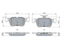 Kit pastiglie freno, Freno a disco Assale posteriore per FORD FORD AUSTRALIA FOR