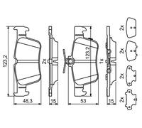 Kit pastiglie freno, Freno a disco Assale posteriore per FORD FORD USA EDGE FOCU