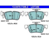 Kit pastiglie freno, Freno a disco Assale posteriore per FORD FORD USA EDGE FOCU