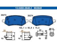 Kit pastiglie freno, Freno a disco Assale posteriore per FORD PUMA