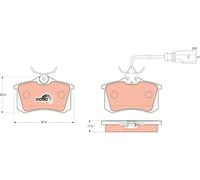 Kit pastiglie freno, Freno a disco Assale posteriore per FORD SEAT VW ALHAMBRA C