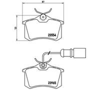 Kit pastiglie freno, Freno a disco Assale posteriore per FORD SEAT VW ALHAMBRA G