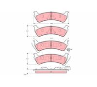 Kit pastiglie freno, Freno a disco Assale posteriore per FORD USA JEEP CHEROKEE