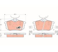 Kit pastiglie freno, Freno a disco Assale posteriore per HAIMA (FAW) MITSUBISHI