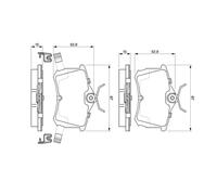 Kit pastiglie freno, Freno a disco Assale posteriore per HONDA ACCORD