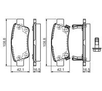 Kit pastiglie freno, Freno a disco Assale posteriore per HONDA ACCORD CR-V