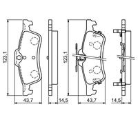 Kit pastiglie freno, Freno a disco Assale posteriore per HONDA CIVIC