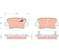 Kit pastiglie freno, Freno a disco Assale posteriore per HONDA CIVIC